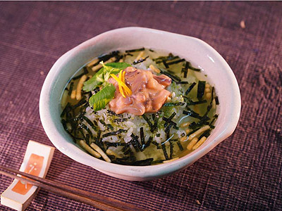 塩辛納豆のせご飯