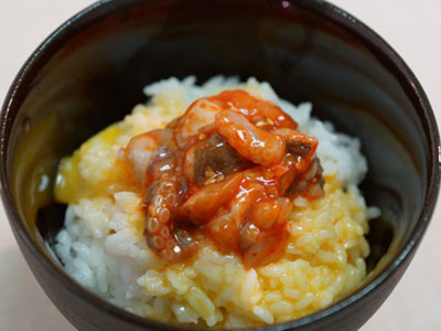 たこチャンジャ玉子かけご飯