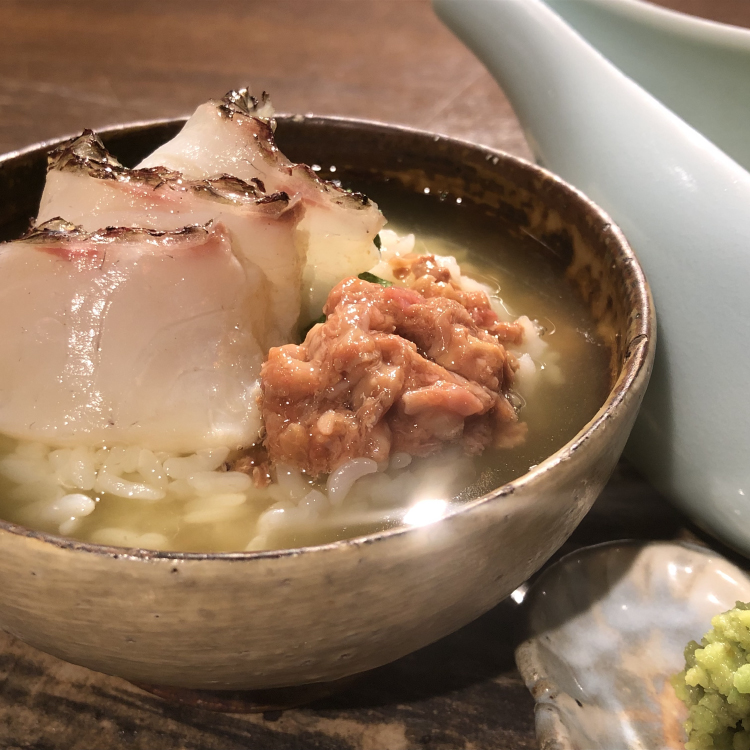 真鯛の酒盗茶漬け